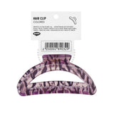 Eklips Purple Zebra Oval Claw Clip for Secure Hair Styling