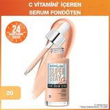 Maybelline Super Stay Skin Tint Foundation: Vitamin C, 24H Wear, Hydrating, Brightening - Natural Finish Skin Tint