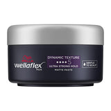 Wella Wellaflex Men's Dynamic Texture Matte Hair Paste - Ultra Strong Hold, Vegan Hair Wax for Long-Lasting Texturized Styles