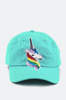 Sequins Unicorn Cotton Cap