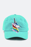Sequins Unicorn Cotton Cap