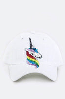 Sequins Unicorn Cotton Cap