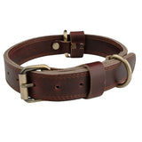 Boston Leather Goods Leather Dog Collar Heavy Duty Dog Collar for Small Dogs Medium Dogs or Large Size Dogs (Medium (14 inch - 18 inch) 1" Wide)