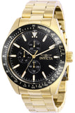 Invicta Mens 38968 Aviator Quartz Multifunction Black Dial Watch
