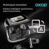 KP-219 Best-Selling Wireless Bluetooth Earbuds Smart AI Simultaneous Translation ENC Noise Cancellation And Digital Display Screen Factory Direct Sales