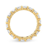 14K Yellow Gold 3.00 Cttw Shared Prong Set Round Cut Diamond Eternity Band (J-K Color, VS1-VS2 Clarity) - Ring Size 7