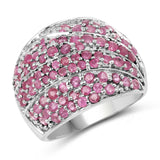 2.97 Carat Genuine Ruby .925 Sterling Silver Ring