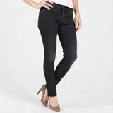 Paige Transcend Verdugo Skyline Mid Rise Skinny Jeans in Black Shadow, Size 24