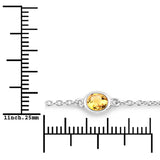 1.83 Carat Genuine Multi Stones .925 Sterling Silver Bracelet