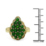 1.71 Carat Genuine Chrome Diopside .925 Sterling Silver Ring