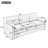 Cozy Upholstered 3-Seater Sofa with Plush Double Cushion and Ergonomic Design