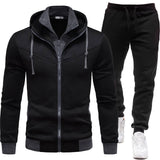Sport-Style Patchwork Jacket And Casual Long-Sleeve Pants