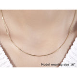 14k Yellow Gold Octagonal Shiny Snake Chain 0.8mm