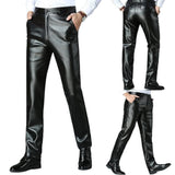 Springautumn Lightweight Cold-resistant  Straight-leg Plus-size Pants For Menwaterproof Windproof And Lined With Fleece