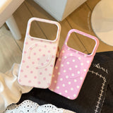 Versatile Cream Polka Dot Magnetic Phone Case