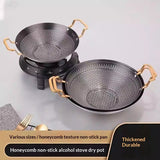 Thickened Stainless Steel Non-Stick Honeycomb Dry Pot