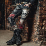 Womens Denim Jeans  Womens Trousers With Colorful 3D Floral Prints