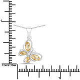 0.62 Carat Genuine Citrine .925 Sterling Silver Pendant
