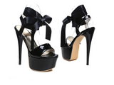Strappy High Heel Sandals and Lace-Up Shoes