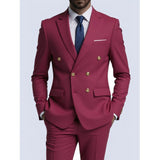 Mens Double-Breasted Fashionable Casual Blazer