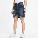 Inc Tulip-Hem Jean Skirt, Size 8