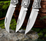 Outdoor Tibetan-Print Stainless Steel Fruit Knife For Home Use