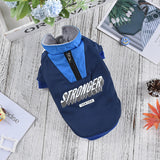 Pet Dog V-shaped Splicing Coat Thick Warm