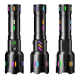 White Laser Colorful LED Power Torch