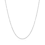 14k White Gold Singapore Chain 0.8mm