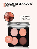 Flormar Color Palette Matte & Shimmer Eyeshadow Quad 4g