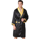 Men's Summer Silk Bathrobe Nightgown