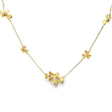 Cubic Zirconia Flower Pendant Sterling Silver