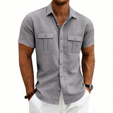 American-style Casual Loose-fit T-shirt With Two Pockets