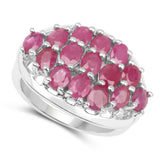 3.00 Carat Genuine Ruby .925 Sterling Silver Ring