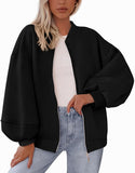 Zip Sweatshirt Jacket Casual Long Sleeve Pilot Coat