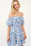 And The Why Off Shoulder Bubble Sleeve Dress