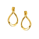 14k Yellow Gold Polished Tear Drop Earrings