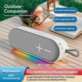 KP-845 Portable Outdoor Bluetooth Speaker Wireless Handheld Card-Compatible FM Radio RGB Lights Subwoofer In Stock