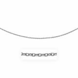 3.5mm 14k White Gold Pendant Chain with Textured Links