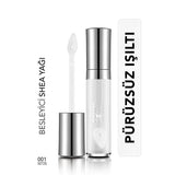 Flormar Dewy Lip Glaze: Hydrating, Non-Sticky Lip Gloss with Shea Butter for Lasting Shine & Smooth Lips - Wet Lips 001