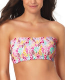California Waves Juniors Smocked Bandeau Bikini Top