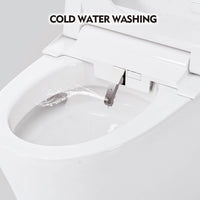 1/1.28 GPF Smart Compact Dual Flush Tankless Toilet Bidet Combo With Self-Cleaning Nozzle And Foot Sensor Flush (SAK58021)