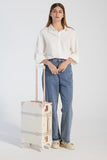 SarahFace Spinner Suitcase - Cream White's