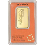 1 oz. Gold Bar Valcambi Suisse 999.9 Fine in Assay