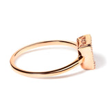 10K Rose Gold 1/3 Cttw Invisible Set Princess Cut Diamond Composite Square Shape Ring for Women (H-I color, I1-I2 clarity) - Size 7