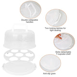 10" Cake Storage Container with Handle Plastic Cake Box