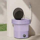 10 L Portable Washing Machine with Timer Folding Washing Machine Laundry Cleaning Washer for Apartment Laundry Camping RV Travel