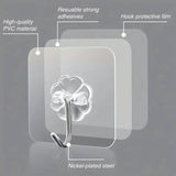 10-Pack: Self-Adhesive Wall Hooks