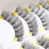 10-Pairs: Makeup Handmade Natural Fashion Long False Eyelashes