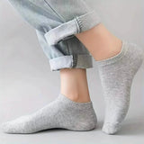 10-Pairs: Men's Solid Sport Low Cut Socks, Breathable Sweat-absorbing Comfy Soft Casual Simple Style Socks